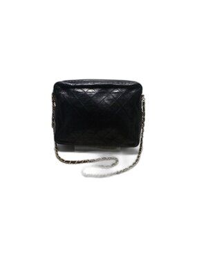 Chanel 0 Quilted Fringe Leather Chain Shoulder Bag